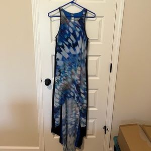 High-low dress with flattering neckline